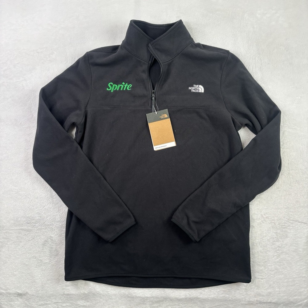 The North Face Sprite Black 1/4 Zip Glacier Long Sleeve Sweater Women's Large